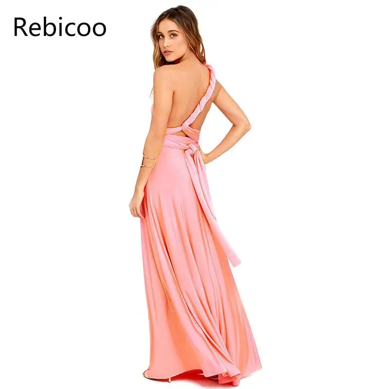 

Sexy Women Boho Maxi Club Dress Red Bandage Long Dress Party Convertible Infinity Robe Longue Femme