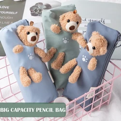 Cute Bear Große Kapazität Bleistift Fall Kawaii Pencilcase Schule Stift Fall Liefert Bleistift Tasche Schule Box Bleistifte Beutel Schreibwaren