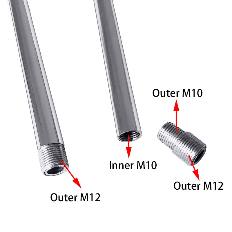 Внешний переходник с M12 на M10, M10 на M8, полые зубья