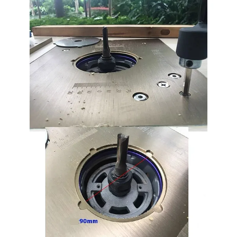 Electric Wood Milling Trimming Machine Router Insert Plate Woodworking Engraving Machine Lift Flip Plate For Work Bench ew