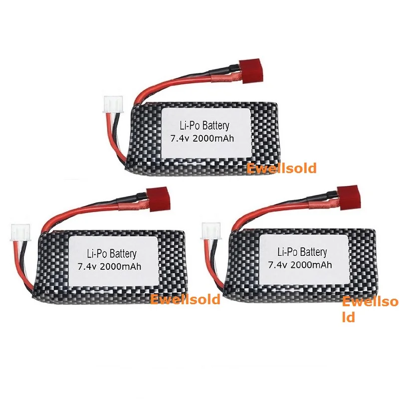 7.4V 2000mah Lipo Battery/USB charger For XINLEHONG 9125 Remote Control Cars Spare Parts XHL 9125 7.4V 1600MAH batteries