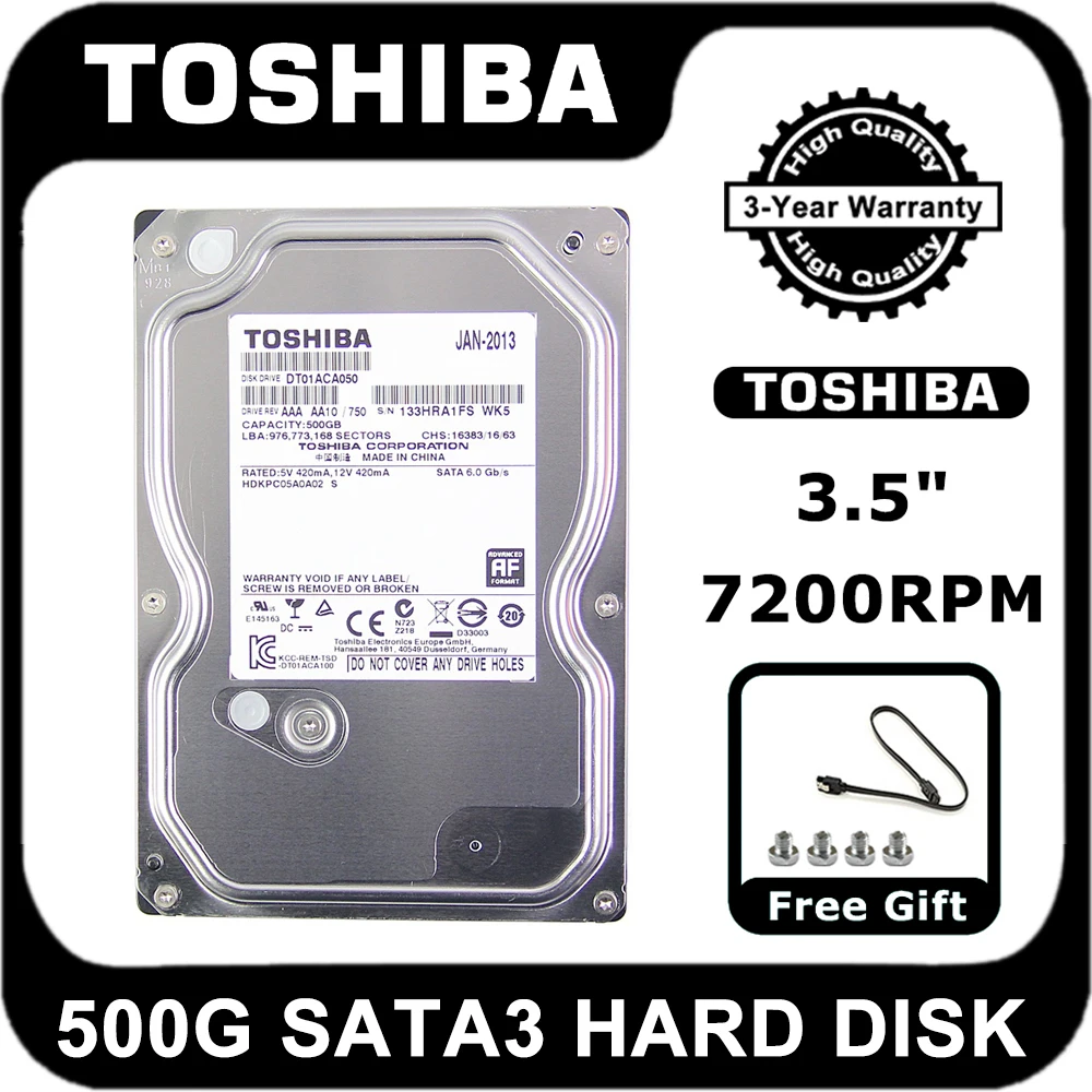 Toshiba 500G Desktop PC 3.5