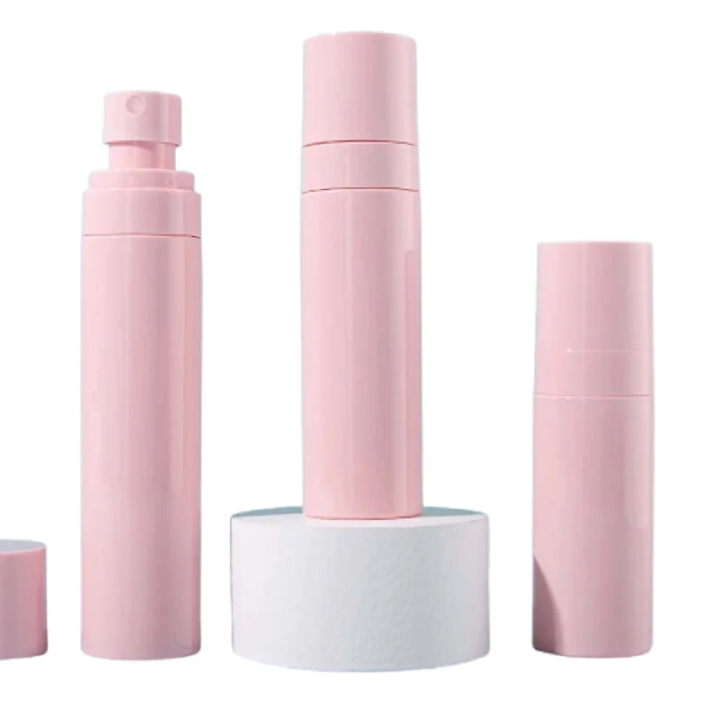 Empty 60/80/100ML Mist Spray Bottle Round Pink Fine Mist Sprayer Disinfection Atomizer Perfume Cosmetic Toner Water Bottle 20pcs