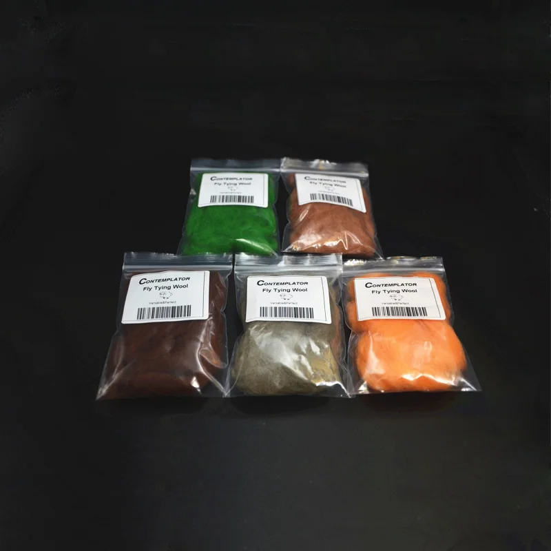 1bag Sculpin Wool Swimming Crab Patterns Fly Tying Materials 14colors Dubbing Natural Wool for Nymph Caddis Emergers Mayflies image 3