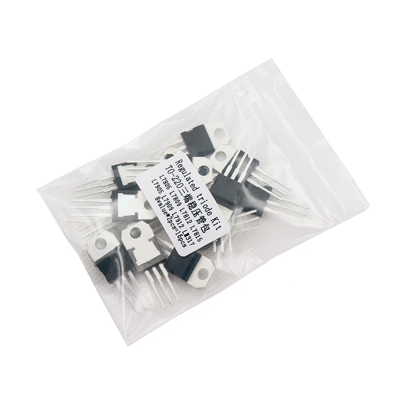 8value*2pcs=16pcs 7805 7809 7812 7815 7905 7912 7915 LM317T TO-220 Transistor Assortment Kit  Voltage Regulator