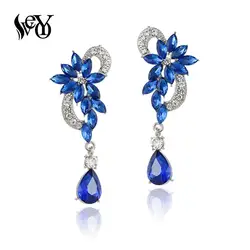 VEYO Elegant Symmetrical Butterfly Crystal Earrings Trendy bridal Earrings For Women Gift