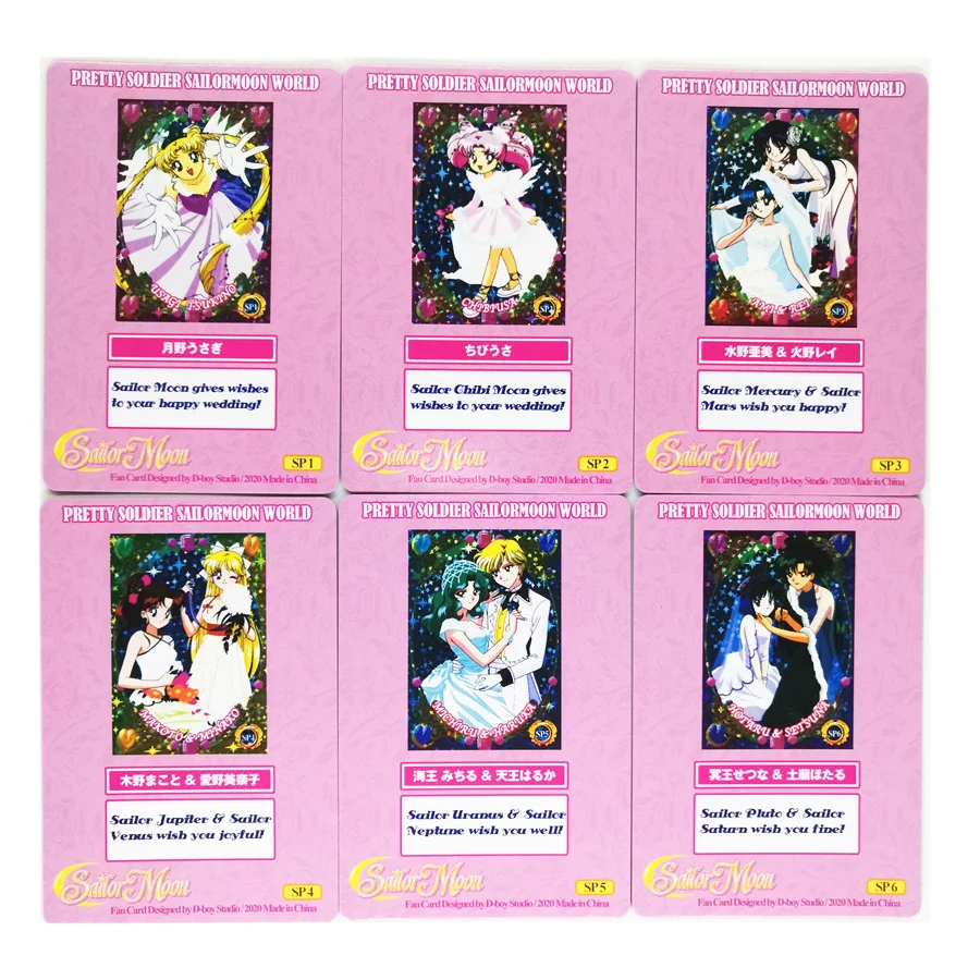 6pcs/set Refractive process Toys Hobbies Hobby Collectibles Game Collection Anime Cards