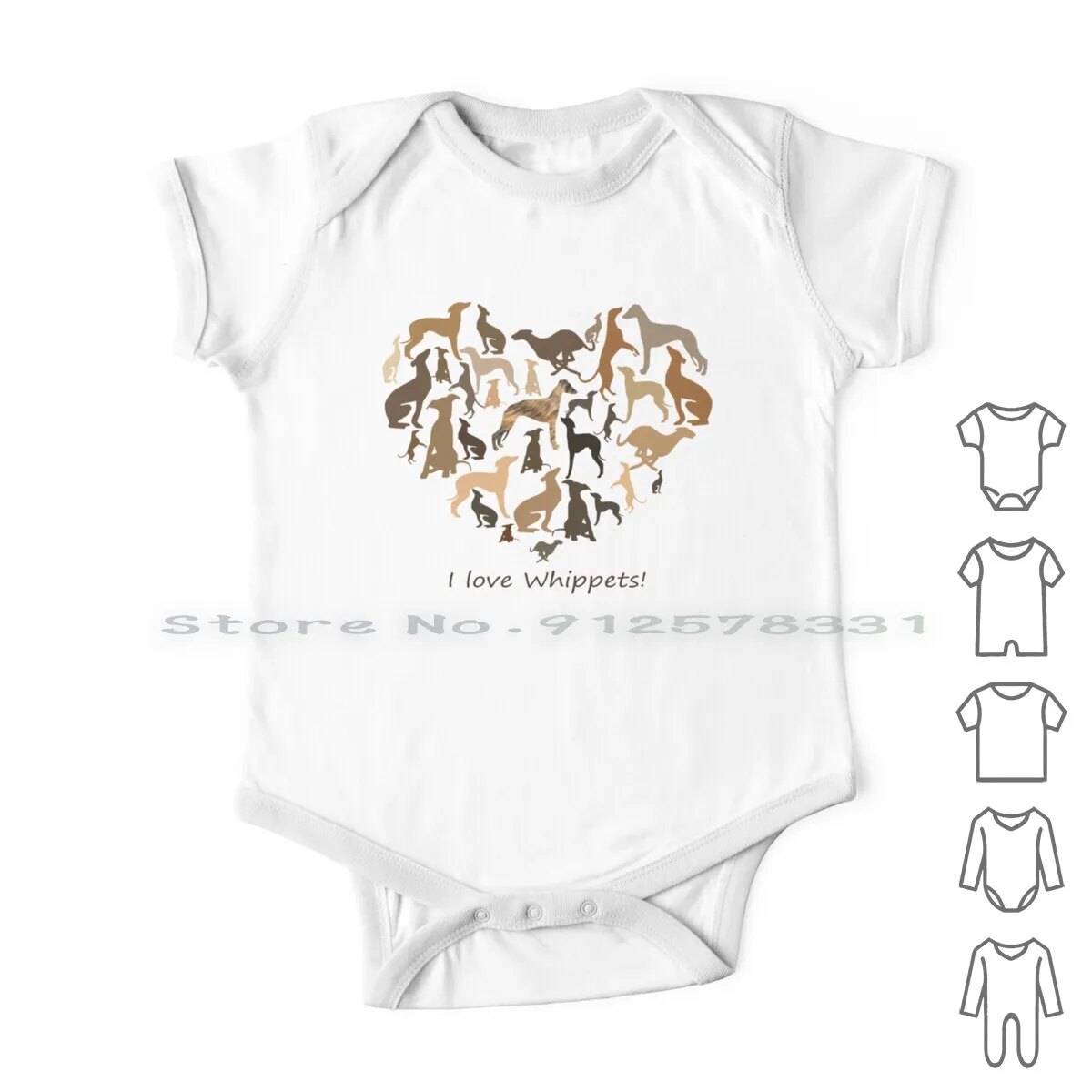 Whippets Newborn Baby Clothes Rompers Cotton Jumpsuits Whippets Lurchers Love Brindle Running Dogs Greyhounds Dog Art Crufts