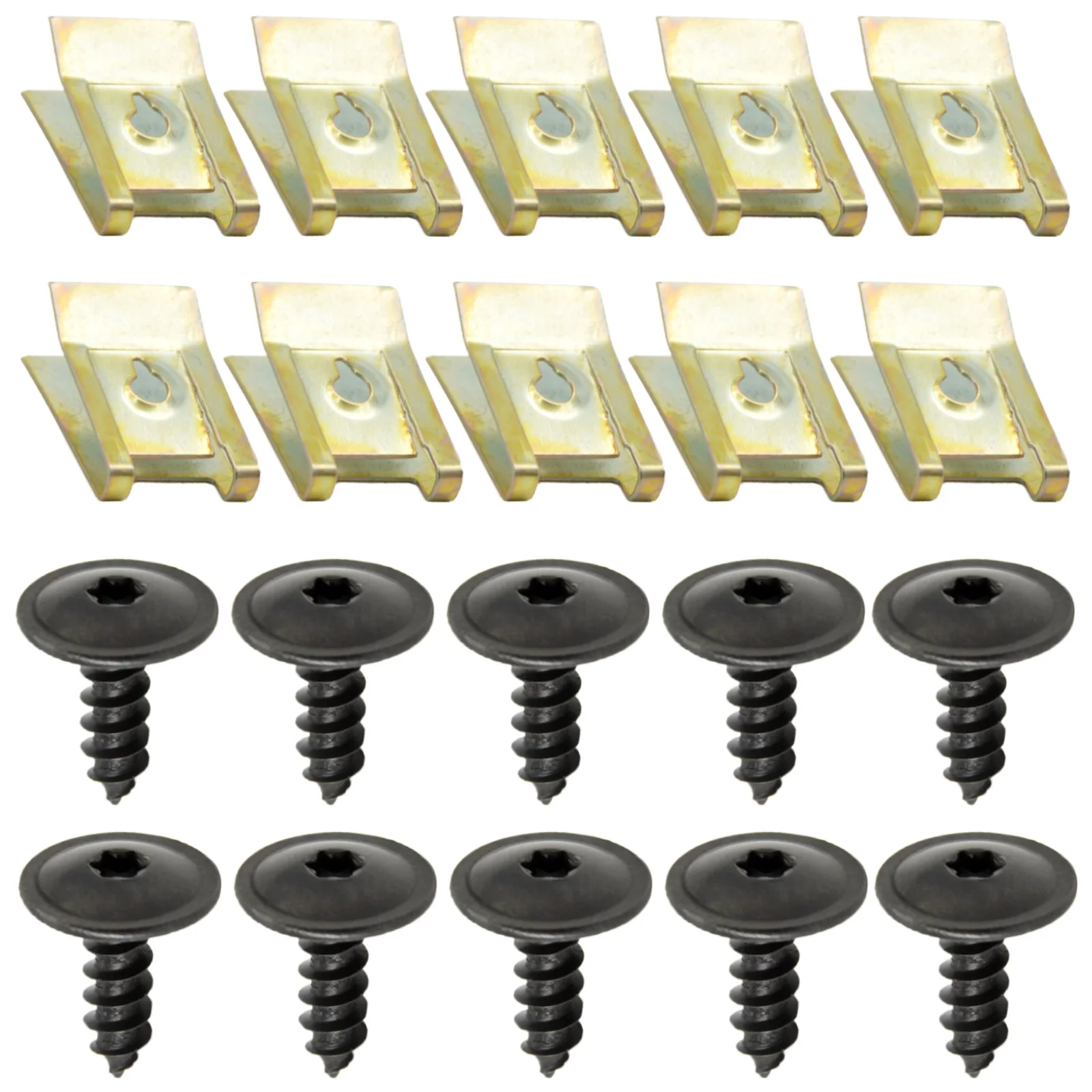 20pcs Engine Cover Undertray Splashguard Wheel Arch Torx Screw Retainer Fastener Clips Universal For VW Audi Seat 4.8x16mm M5x16