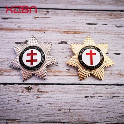 Masonic Lapel Pins Badge Mason Freemason Gold Silver Badge Order of the Red Cross Size 6.3cm Exquisite Souvenirs for Banquet