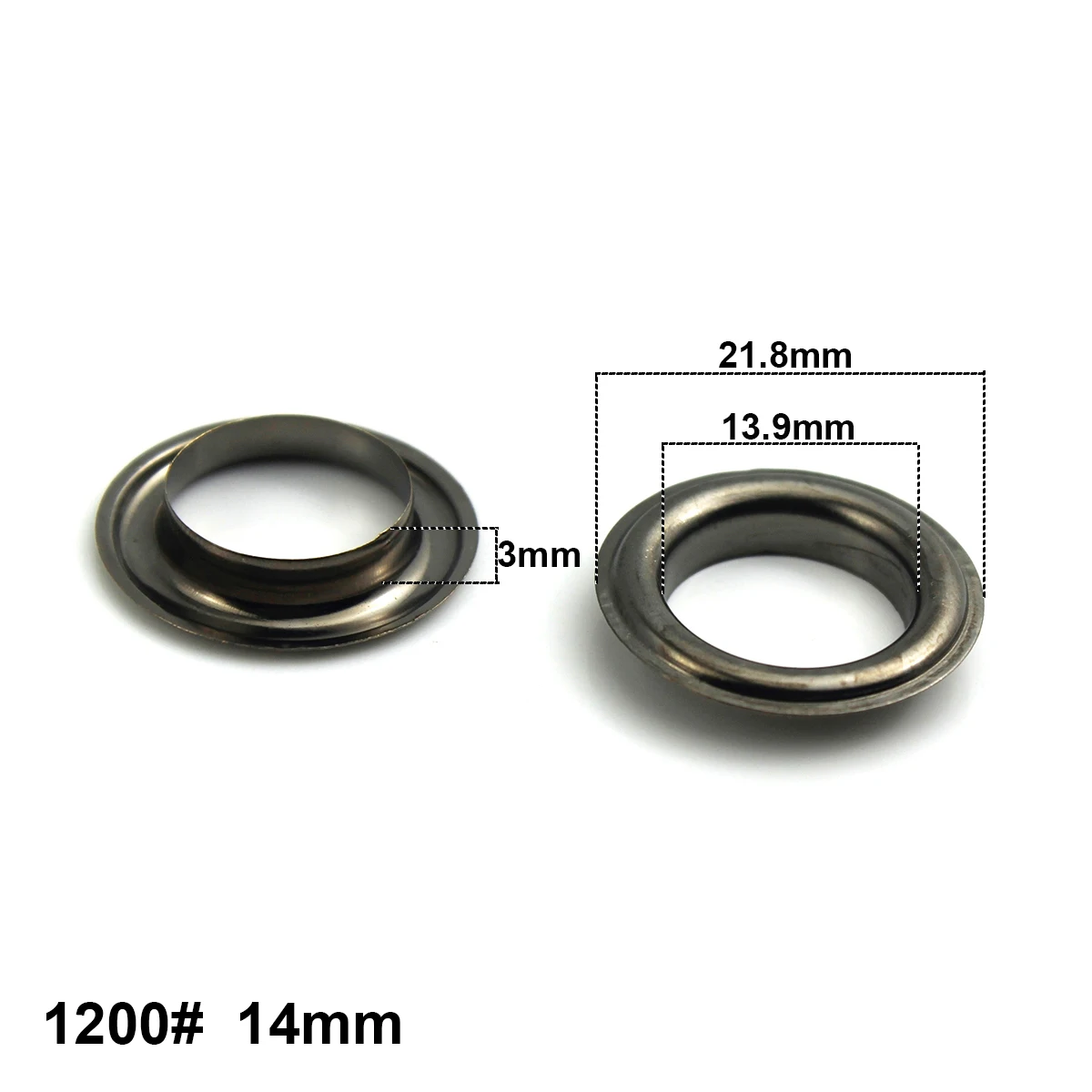 100sets 14mm Brass Eyelet with Washer 1200# Leather Craft Repair Grommet Round Eye Rings For Shoes Bag Clothing Leather Belt Hat