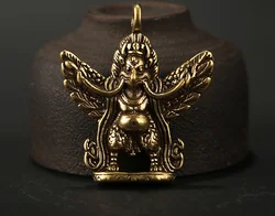 Vintage Brass GARUDA Pendant DIY Keychain ring Pendant Feng Shui ornament Miniature Fitting Keychain Pendant Accessories a0279