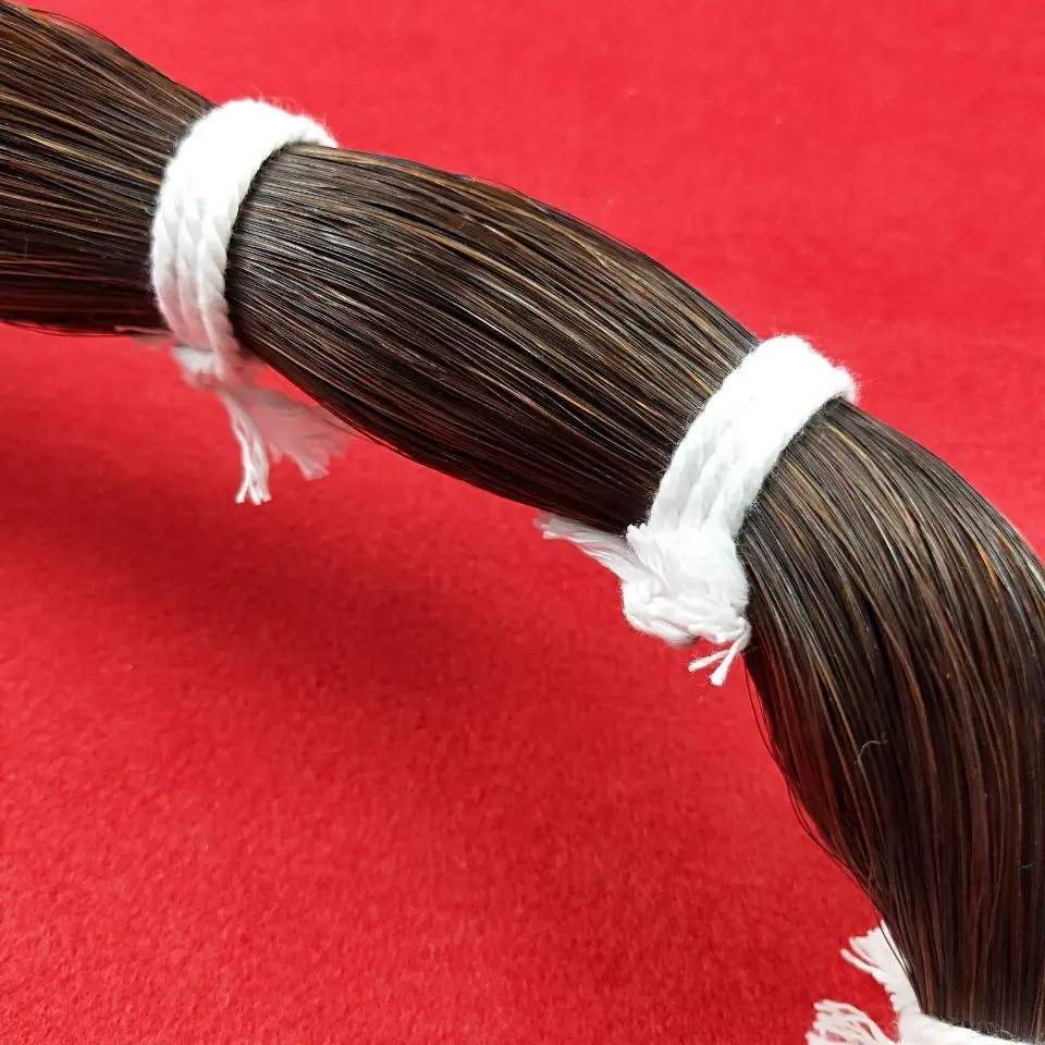 

250g pure natural dark brown violin bow hair brown horsetail bow hair horse hair erhu horsetail hair 90-92 cm