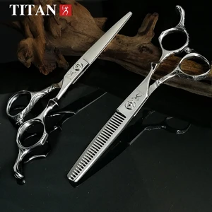 Titan hairdressing scissors, ballroom cutting tool, haircut 10 Main Titan Tissue Sales - №8