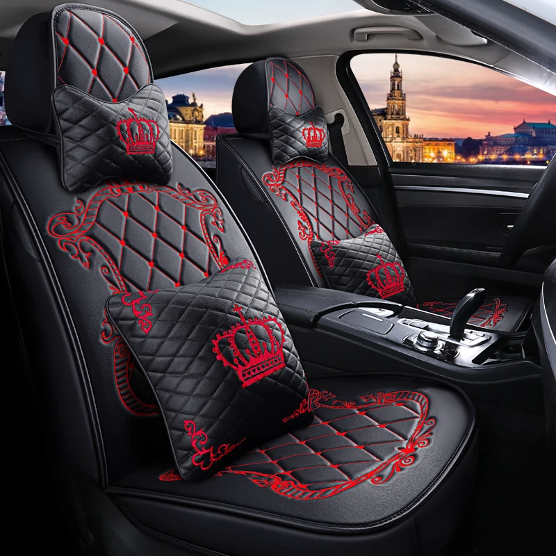 Universal PU Leather Car Seat Covers For Geely Atlas Emgrand EC7 Coolray Tugella 2019 2020 2021 Auto Accessories