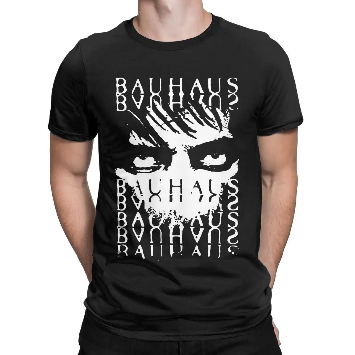 Men T-Shirts Bauhaus Eyes Bela Lugosis Dead Leisure Pure Cotton Tees Short Sleeve Gothic T Shirt O Neck Clothes Unique