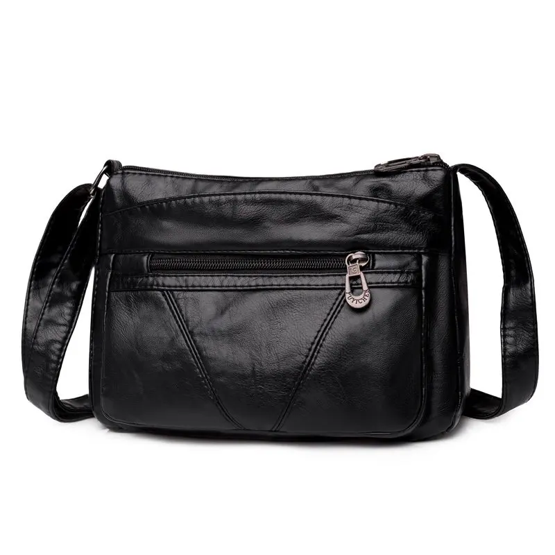 Annmouler-Bolso de mano Vintage para mujer, bolsa de hombro de cuero Pu con bolsillos, bandolera de lujo para niña