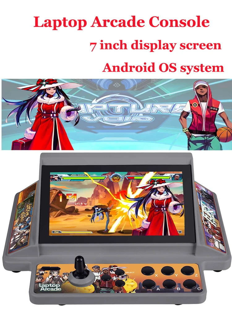 Console do jogo de vídeo construído em 111 jogos 7 Polegada hd tela arcada handheld jogos consola para o sistema android apoio extra cartão tf