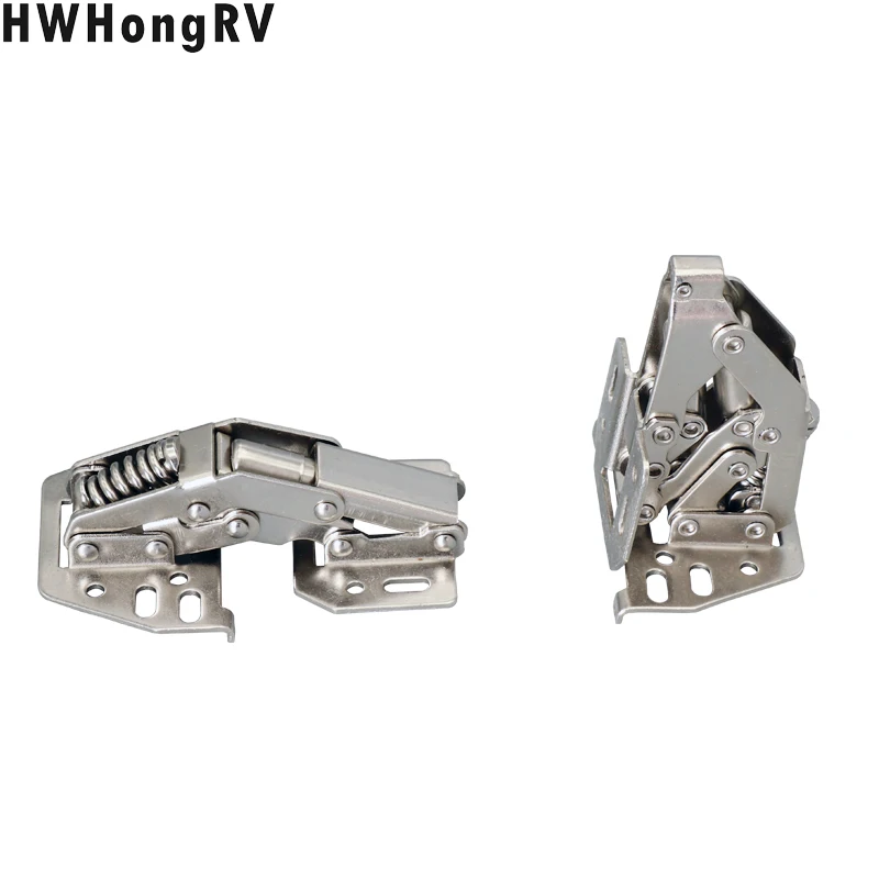 1 pair RV cabinet door hinge 90 degree hinge spring hinge concealed hinge bridge self-lifting self-closing hinge