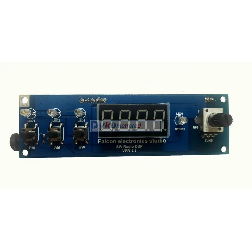 DSP AM SW FM stereo receiver module 64-135MHZ Shortwave full band radio signal 2.3-30MHZ W POWER amplifier Digital LED display