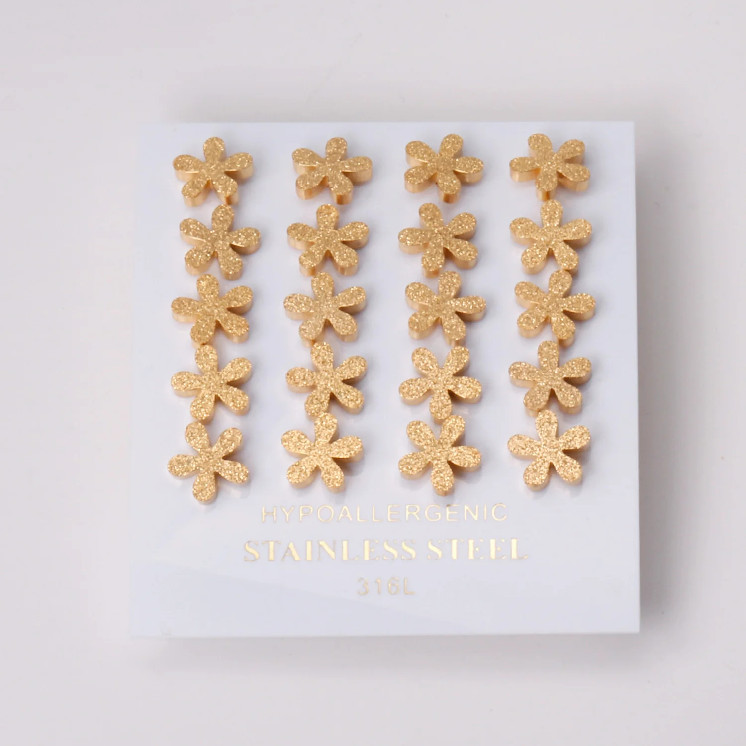 10 Pairs Women 2020 Earring Fashion Jewelry Gold Silver Color Flower Stud Earrings korean fashion Wholesale Accessories