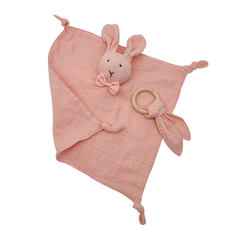 Rabbit Toys Bear Soothe Appease Towel Baby Calm Sleeping Plush Pacify Toy Infants Saliva Teether Towel Newborn Handkerchief Toys