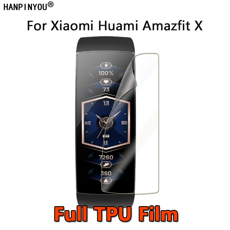 10 pçs para xiaomi huami amazfit x relógio inteligente ultra claro capa completa macio tpu hidrogel filme protetor de tela-não vidro temperado