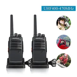 2PCS Portable Two Way Ham Radio Walkie talkies Outdoor Handheld UHF Security Rechargeable Li-ion Battery VOX Long Range 1 Pair