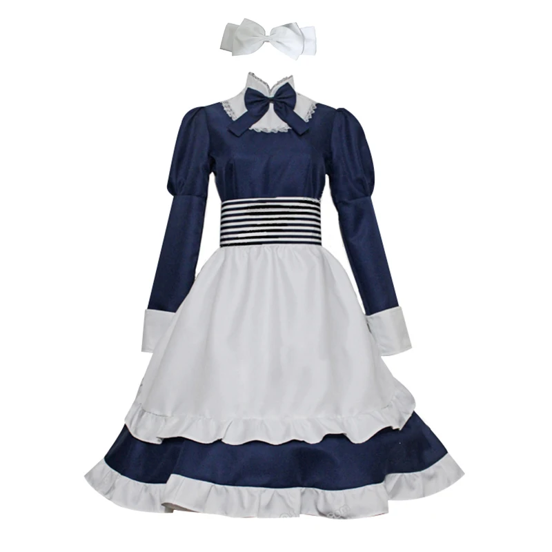 Asmogendheden Hetalia Maid Wit-Rusland Lolita Cosplay Halloween Kostuum Jurk Uniform