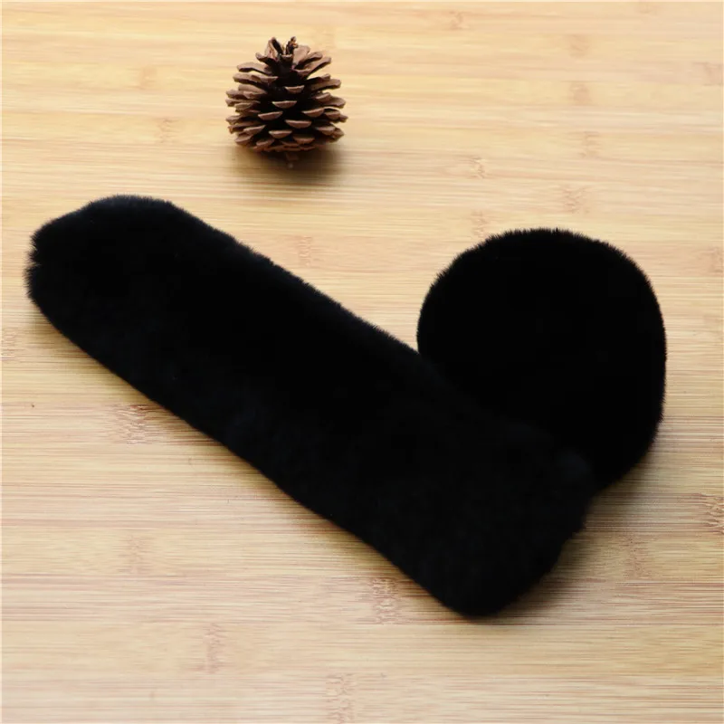 Real hair rex rabbit fur snap ring  bracelet, foldable cuffs, hand accessories, hair ring dual-use to keep warm