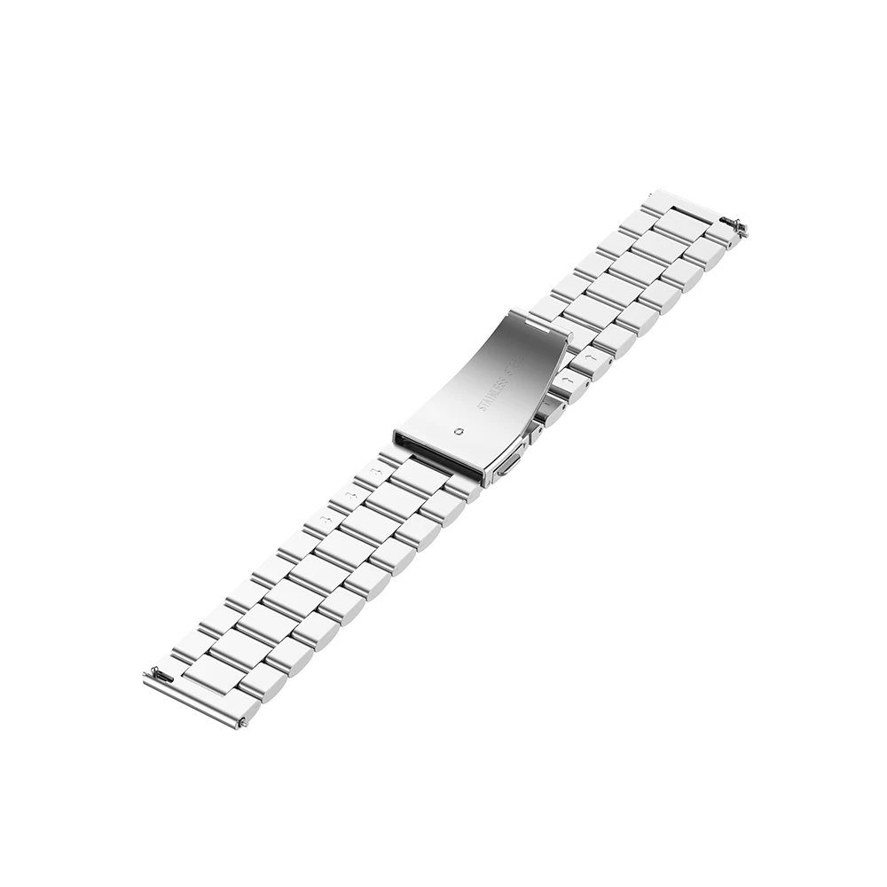 Silver 20mm Metal Watch Bracelet Band for Galaxy Watch 7/6/ 4 5/ Active 2 Wristband Stainless Steel Replacement Strap for Men