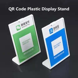 A6 Plastic Qr Code Display Stand Teller Top Teken Houder Stand Menu Papier Houder Frame