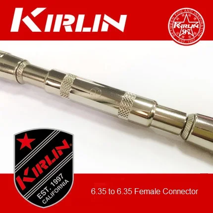 Kirlin 2606 6.35mm to 6.35mm female cable connector, connect two audio cable Adaptor High Quality