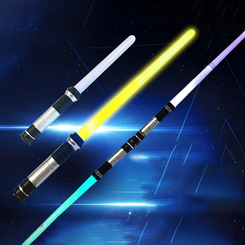 1Pcs Laser Lightsaber Boy Gril Toys Sword Cosplay Bow Toy Combination Light Saber Sword Toys With Sound Laser Xmas Gifts