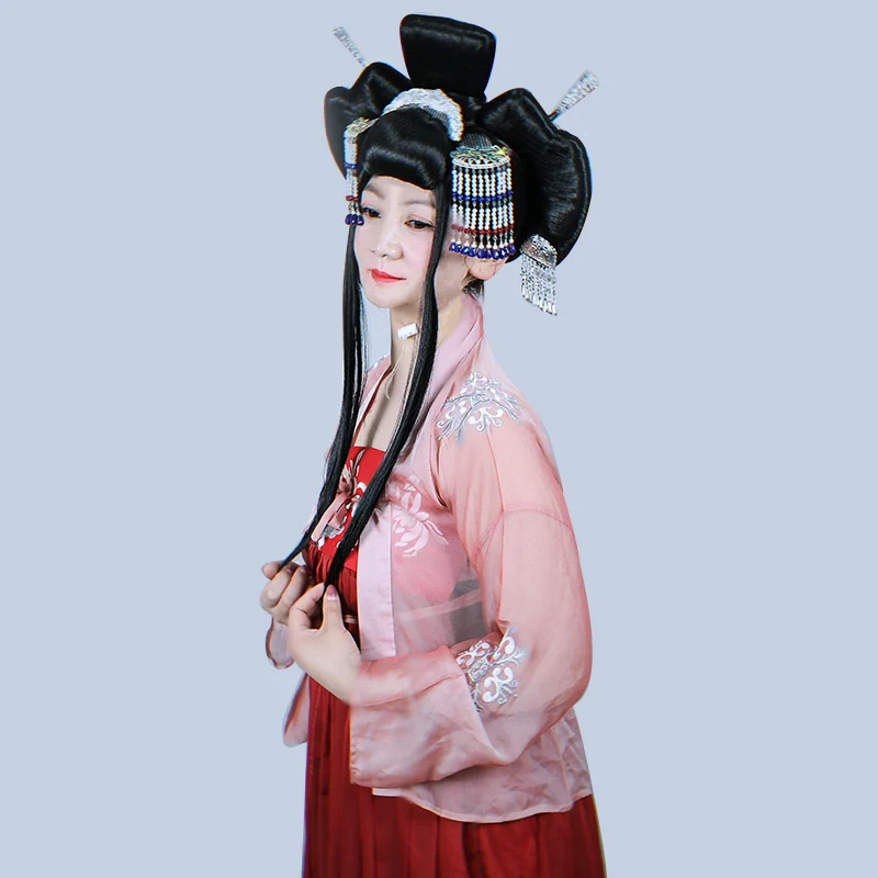 Zwart Anime Cosplay Haar Voor Vrouwen Royal Haarproducten Vintage Haar Kit Marsquerade Dress Up Prinses Party Tv Movie Spelen