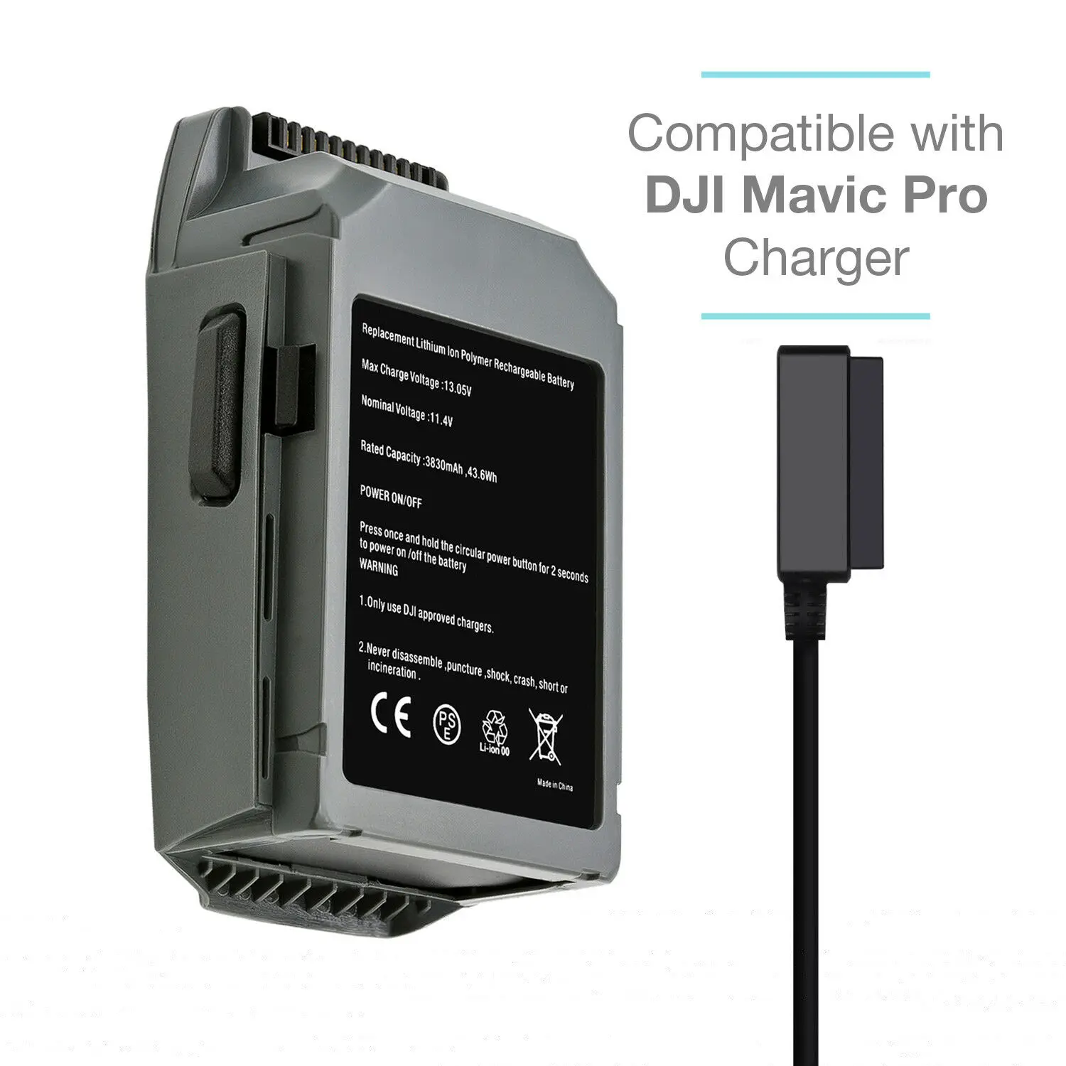 おもちゃ Dji mavic pro battery DJI Mavic Pro Battery - 11.4V 3830mah LiPo Battery compatible with