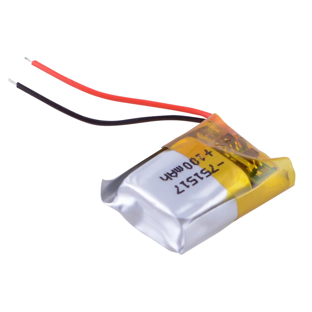 Imagem -05 - Recarregável Bateria de Polímero de Lítio para Cx10 Cx10 Cx-12 Jj810 820 828 V646 10 Peças Lote 751517 3.7v 100mah