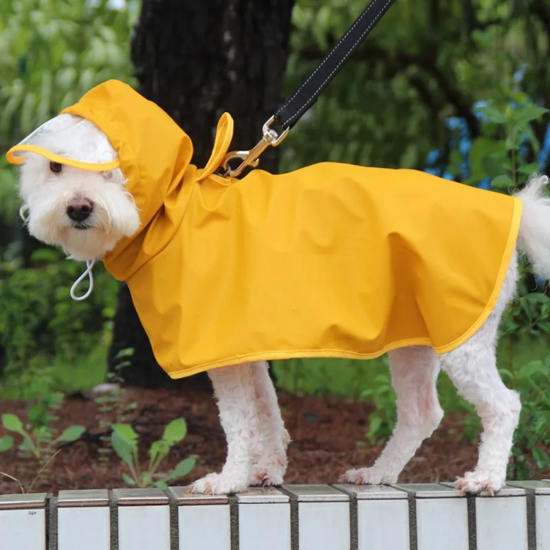 Big Dog Waterproof Raincoat Pet Jacket Bulldog Windbreaker Poodle Pug Bichon Puppy Coat Rainwear M-8XL Large Dog Raincoat