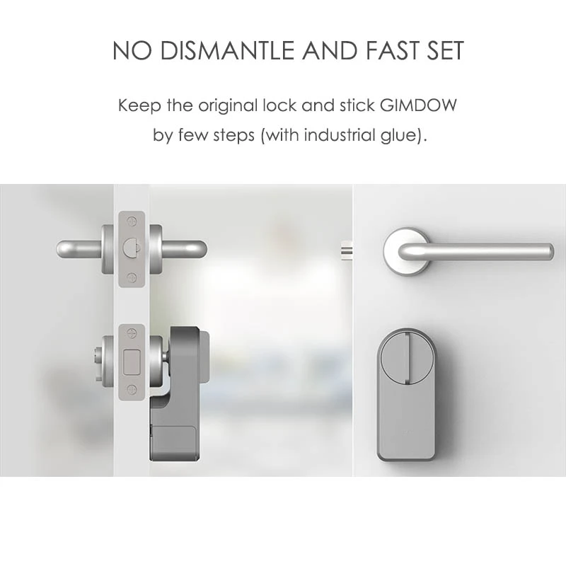 Imagem -06 - Gimdow-compatível com Bluetooth Smart Door Lock Fechadura Eletrônica Senha Desbloqueio de Aplicativos Desbloqueio com Tuya Smart Life