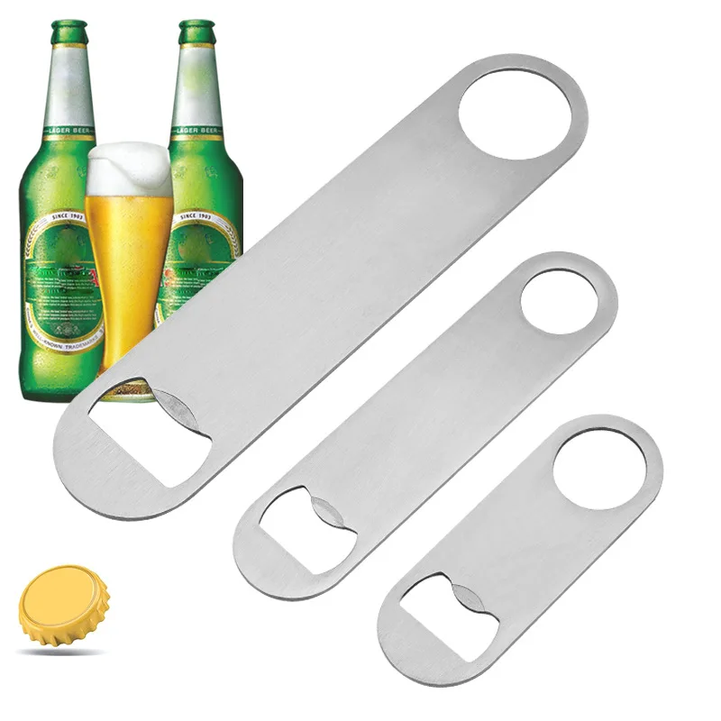 

100Pcs/Lot Stainless Steel Beer Bottle Opener Blade Remover Speed Durable Flat Beer Can Opener Remover Bar Blade Kitchen Tool