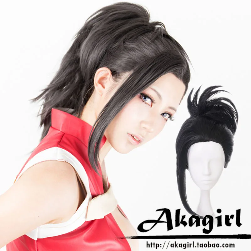 My Hero Academia Cosplay Wig Boku no Hiro Wig Akademia Momo Yaoyorozu Black Cosplay prop