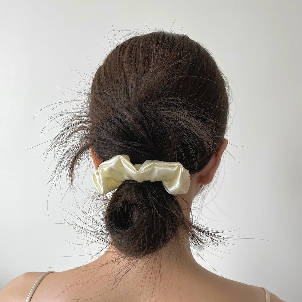 100 % reine Maulbeerseide, große Haargummis, Gummibänder, Haargummis, Gummi-Gummibänder, Pferdeschwanzhalter für Frauen und Mädchen, 19 Momme, 3,5 cm – Detail 31