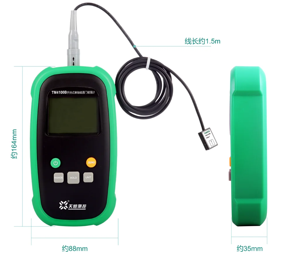 มือถือเดี่ยว Fluxgate Magnetometer TM4100B Residual Magnetism เครื่องตรวจจับ Geomagnetic เครื่องตรวจจับ Magnetometer