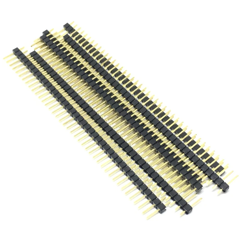 10 sztuk pozłacane Pitch 2.54mm 1x40 Pin 40 Pin jeden rząd męskie złącze główkowe prosta igła złącze — zdjęcie 3