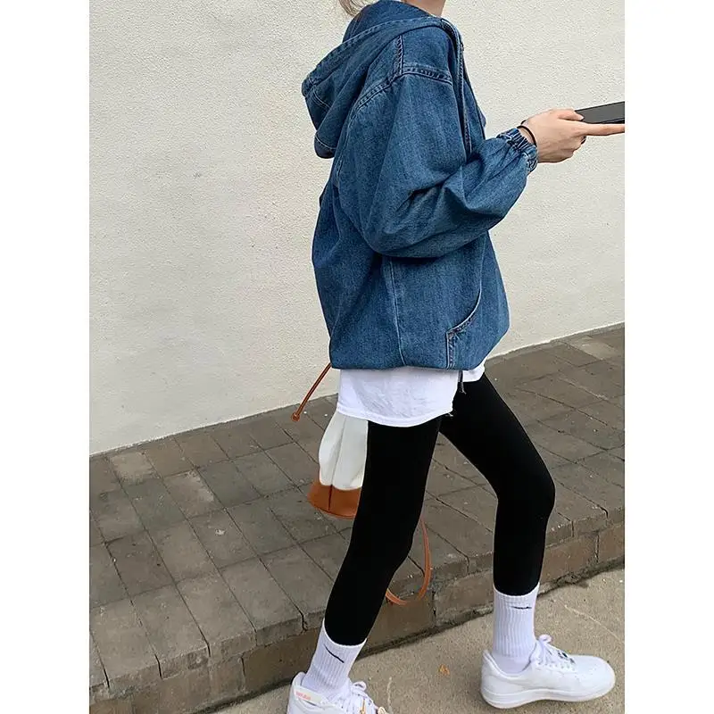 Autumn Spring Women Denim Cropped Jacket Female Pockets Jean Jackets Ladies 2020 New Fashion Button Casual Solid Coats