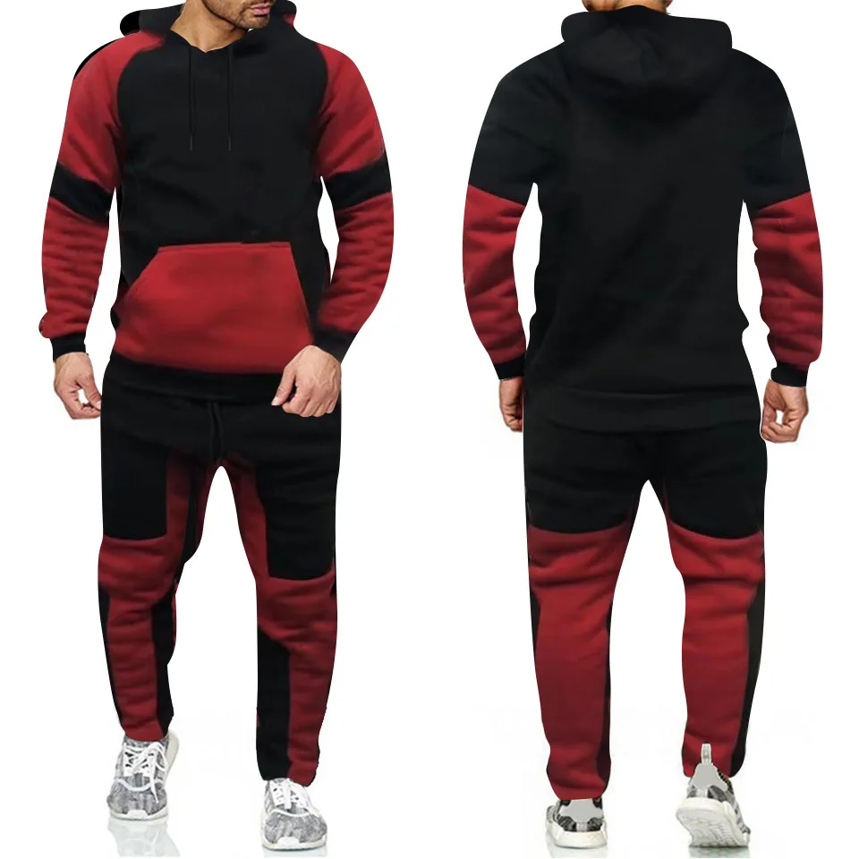 Spring Autumn 2021 Sport Suit Quick Dry Loose Tracksuits Mens Brand Fitness Running Suits Set Warm Jogging Tracksuit Sportswear