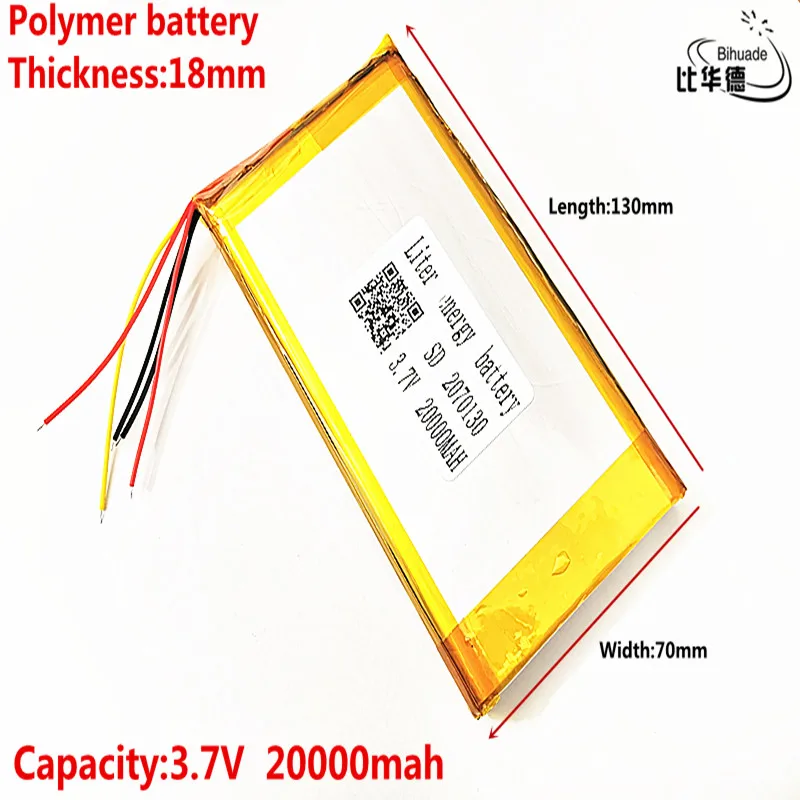 5 líneas de buena calidad, 2070130 9070129x2 3,7 V, batería de polímero de litio, 20000mAh, gran capacidad, Roma, bricolaje, carga móvil