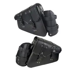 Sac latéral de moto, sacs suspendus, sac à outils avec sac de bouteille d'eau, sac à bras pivotant de moto pour Harley Davidson 1 pièce