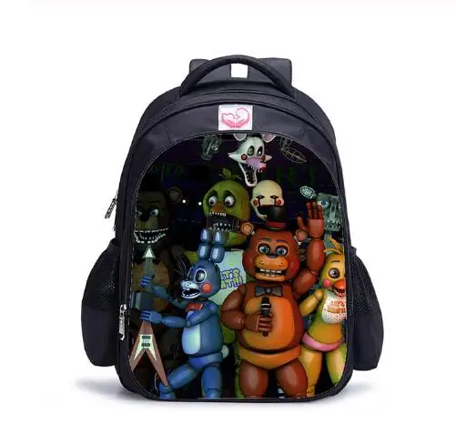 16 インチ漫画 5 夜でフレディバックパック子供 FNAF ボニー Fazbear 学校ティーンエイジャー男の子 Bagpacks 子供ランドセル