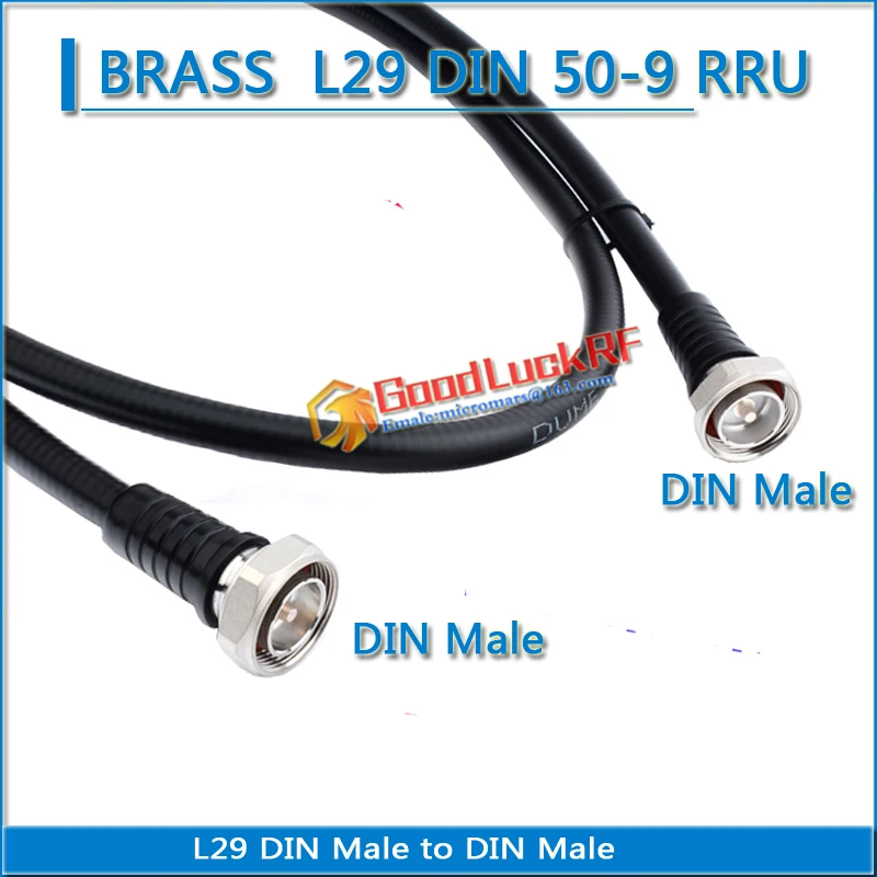 

High-Quality Dual L29 DIN Male to DIN Male Coaxial Pigtail RRU Jumper 7/8 7/16 50-9 corrugated cable super flexible